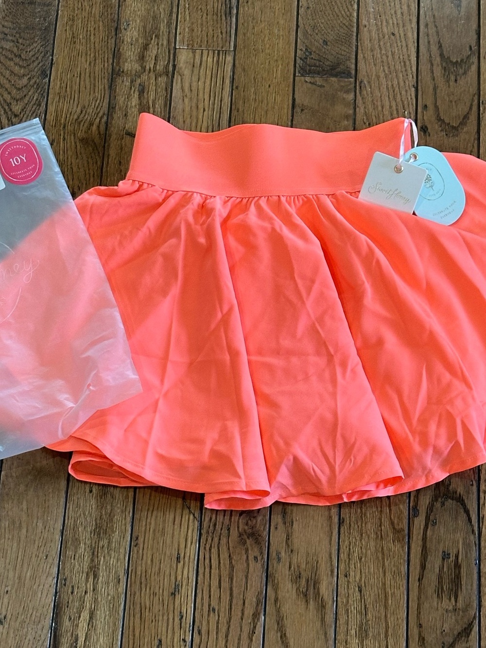 NWT SweetHoney Neon Butterfly Skort | Girls Size 10 | Athletic Tennis Skirt